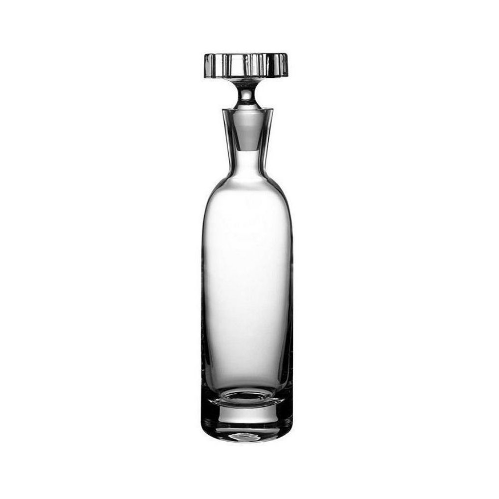 gyalini-karafa-potou-1000ml-fiori-espiel Μία ψηλή και λεπτή άδεια γυάλινη καράφα με ασημένιο πώμα