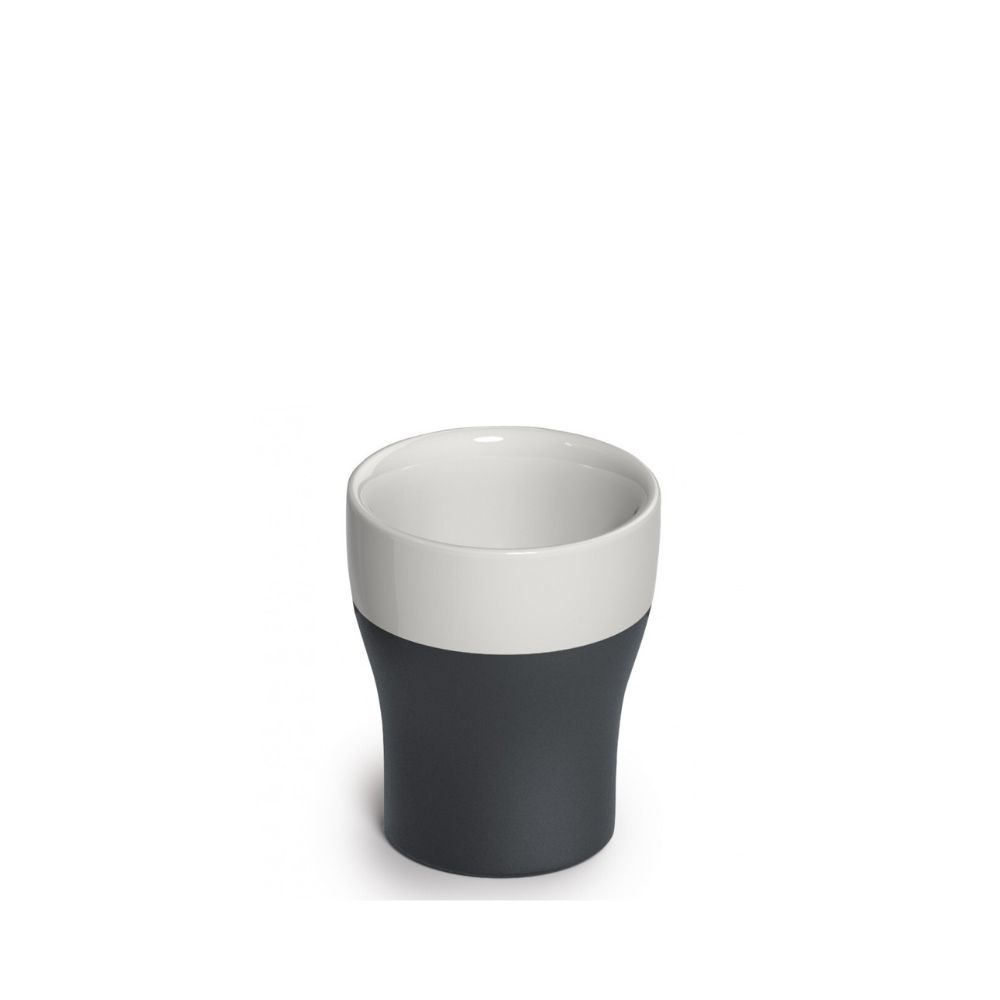 potiri-espresso-isothermiko-50ml-magisso Ένα κεραμικό ποτήρι γκρι με μπεζ στόμιο