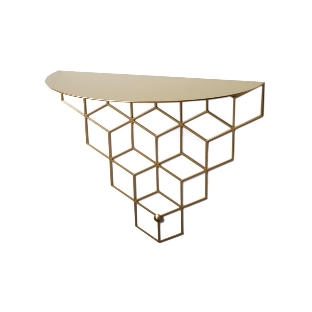 Ένα ράφι γεωμετρικό με κοπή λέιζερ χρυσό