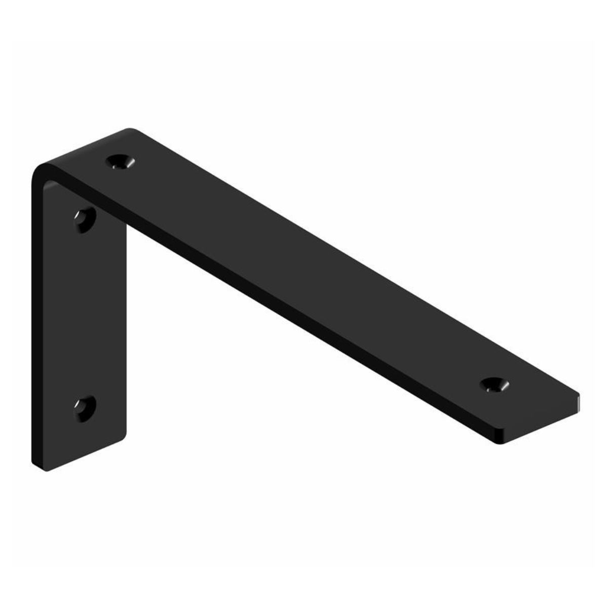 Μία μαύρη μεταλλική γωνία για ράφι