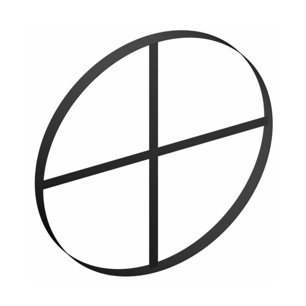 Ένα μεταλλικό πλαίσιο για καθρέφτη στρόγγυλο σε μαύρο χρώμα