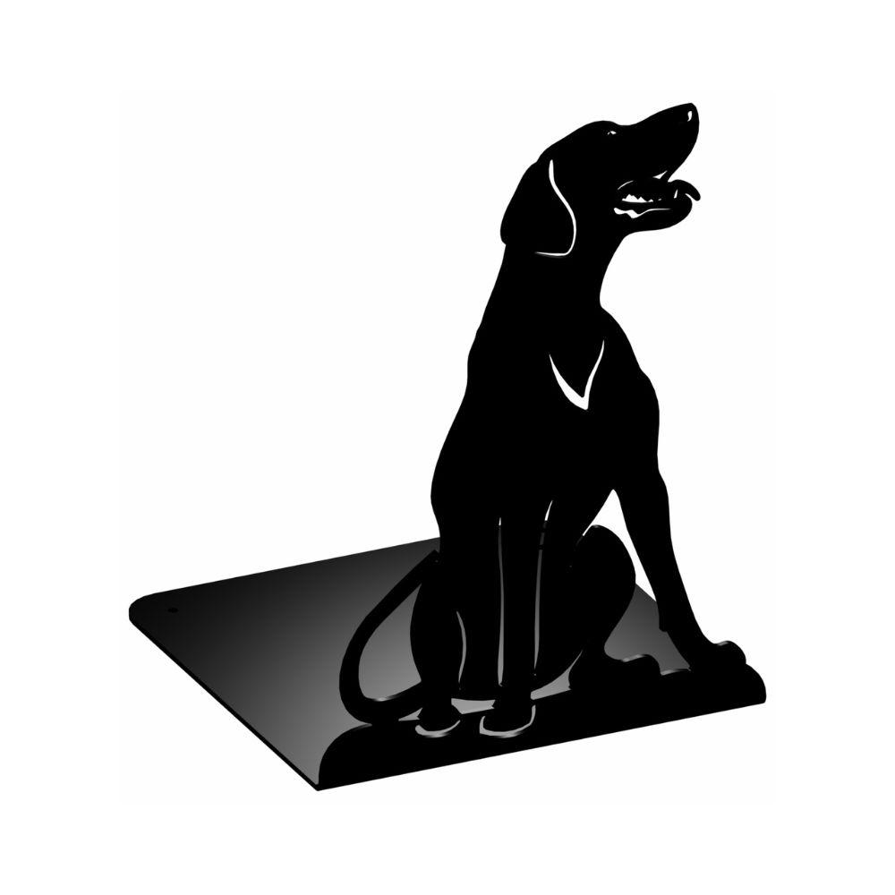 Βιβλιοστάτης μαύρος μεταλλικός σε σχήμα σκύλου