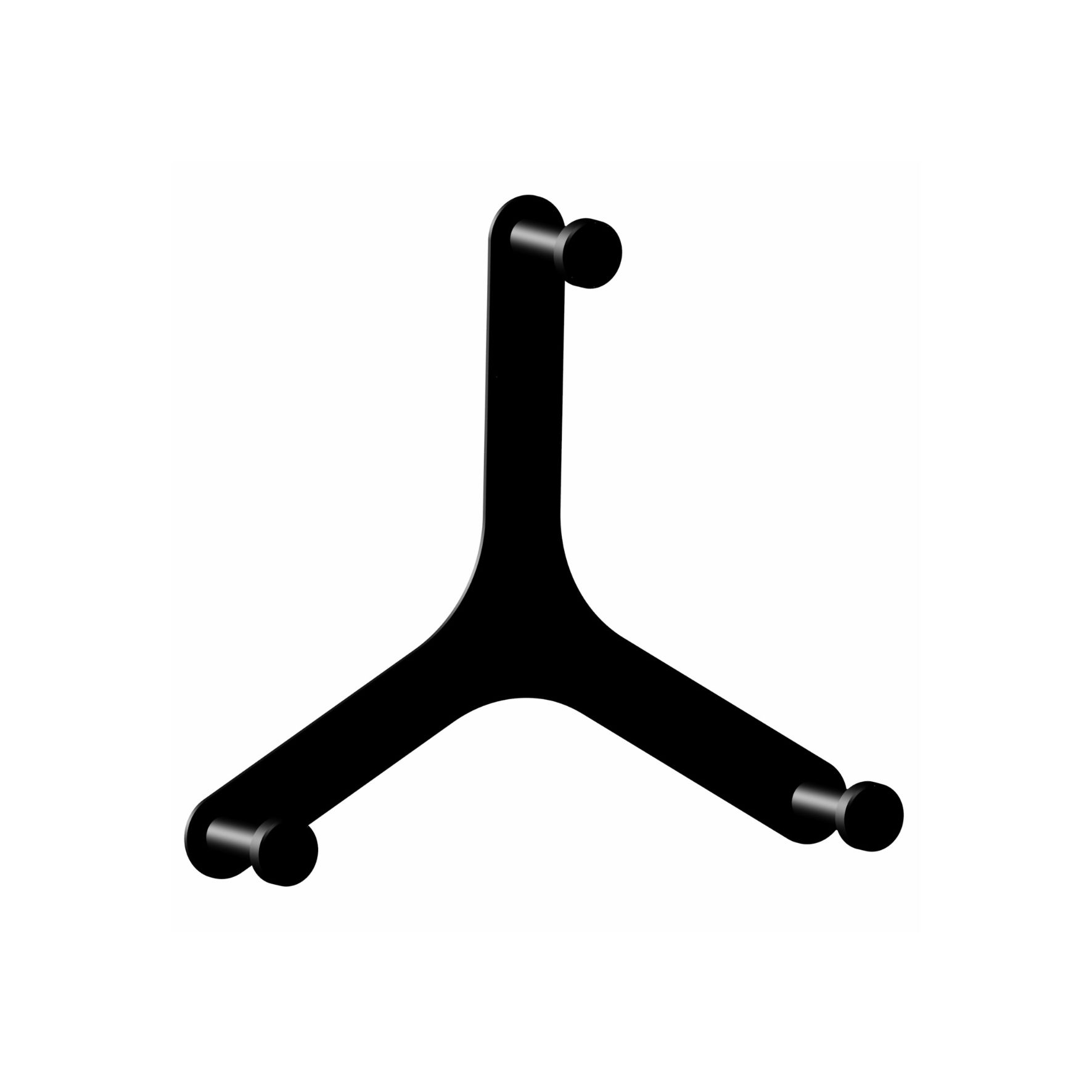 Μεταλλική κρεμάστρα τοίχου 3 θέσεων σε σχήμα "Y", σε μαύρο ματ φινίρισμα – Creative Home